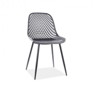 KRZESŁO CORRAL A CZARNY STELAŻ / CZARNY