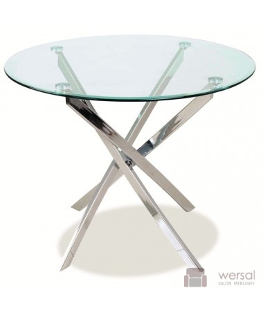STÓŁ AGIS 90 SZKŁO/CHROM